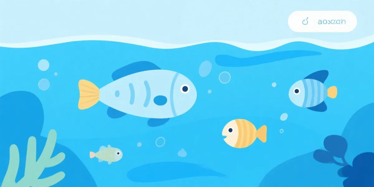 海洋主题互动体验插画